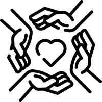 pictogramme mains et coeur